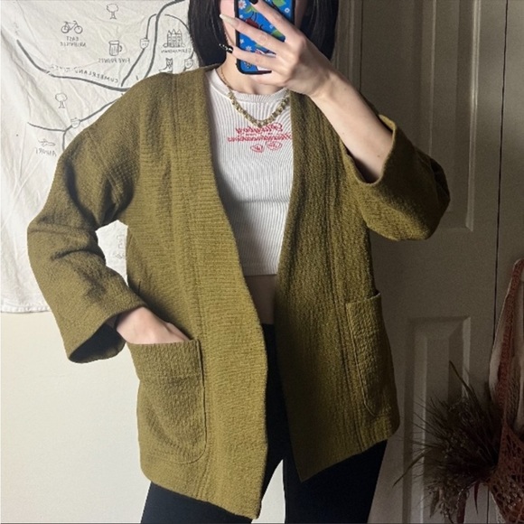 Madewell texture and thread green wrap top jacket - Picture 7 of 8